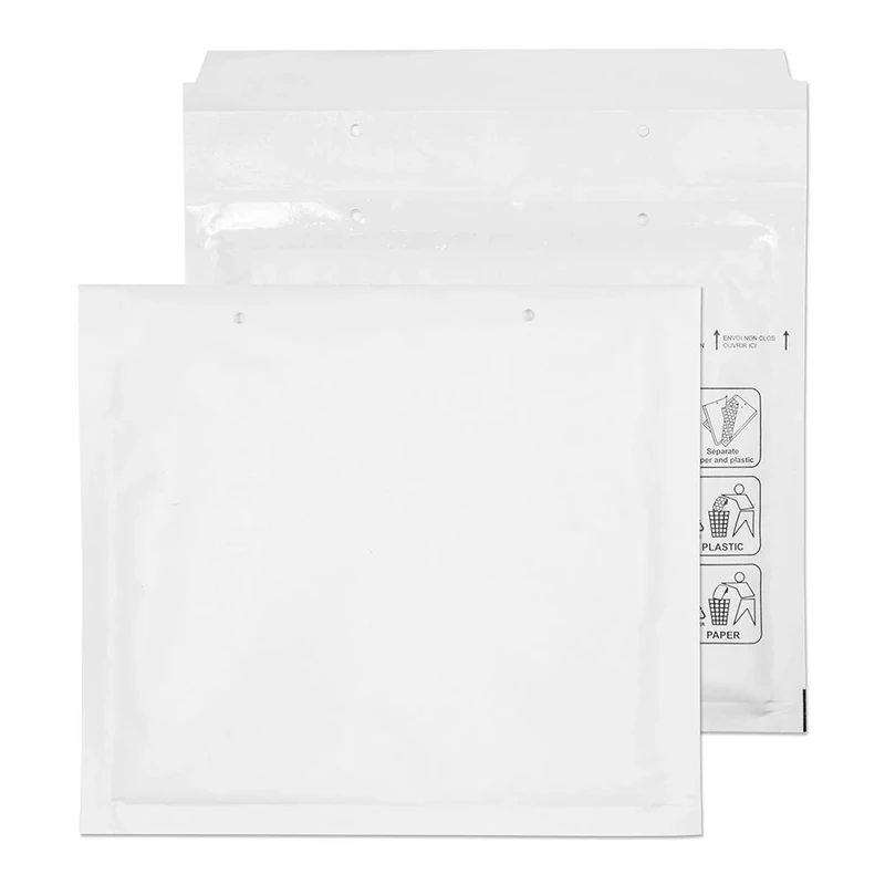 Blake Purely Packaging CD 165 x 180 mm Envolite Peel & Seal Padded Bubble Envelopes (CD) White - Pack of 200