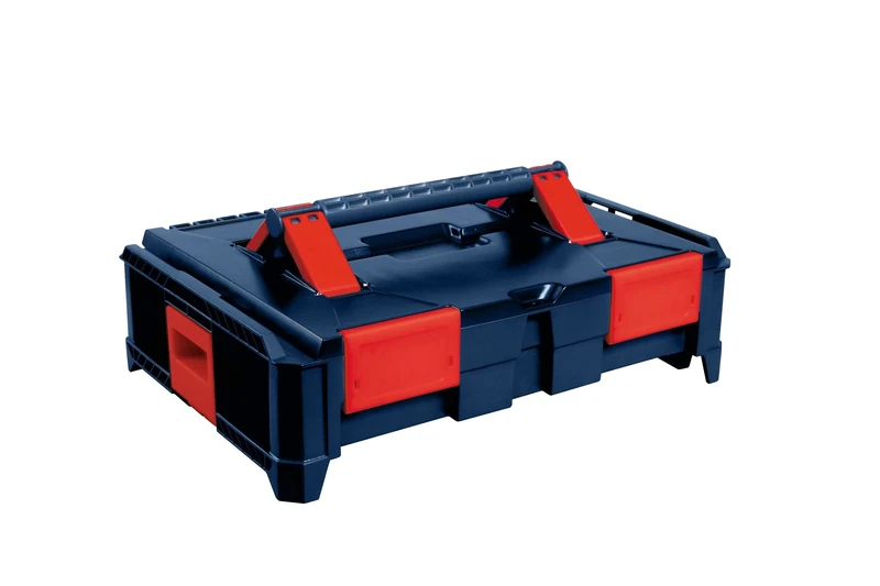 huenersdorff 471000 Size Small "Box-On-Box" Tool Box - Dark Blue/Red