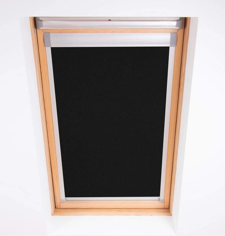 Bloc Skylight Blind C4A for Rooflite Roof Windows Blockout, Black, 15W x 110H cm