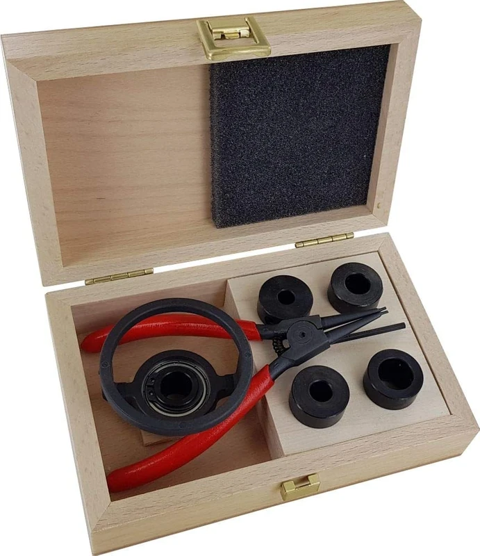 FAMAG 1621200 7pcs Depth Stop Set for Bormax Series 1622/1630/1663, 10-48mm in Wooden Box - Image 1