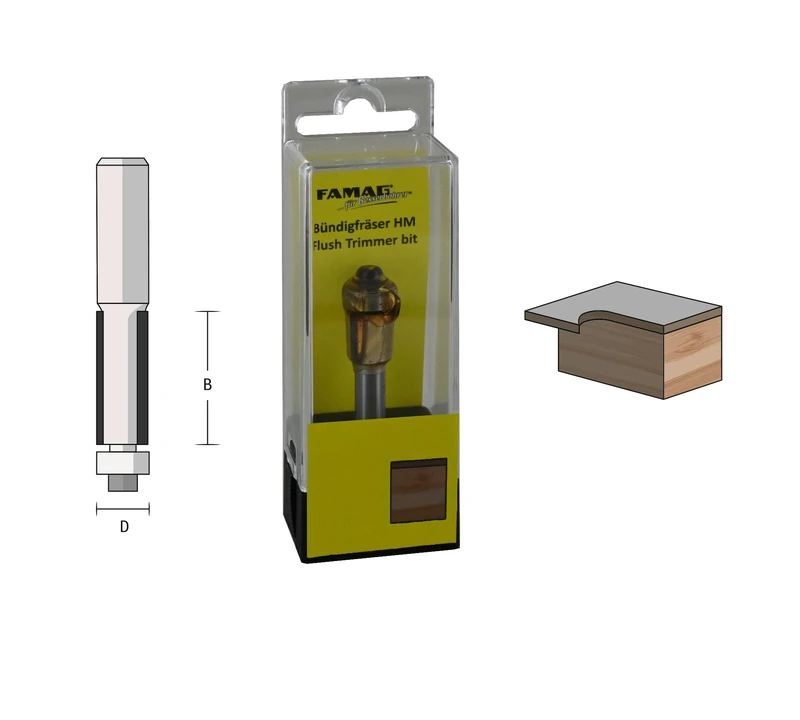 Hm-Cut Famag Cutter with Ball Bearing D12.7 B25.4 SH8 13/8 x 3 310 182 500