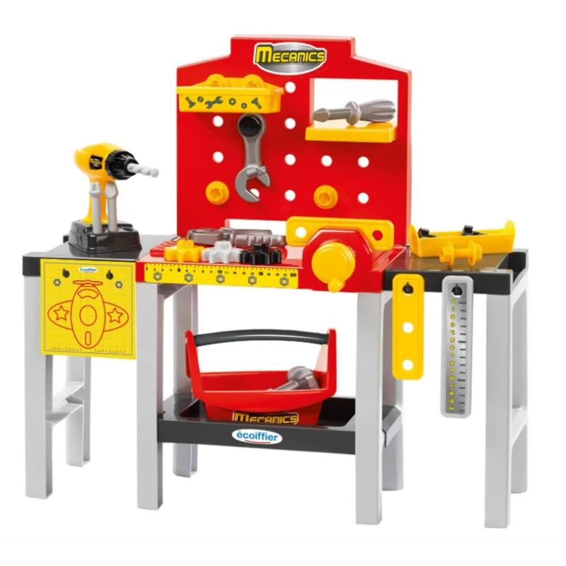 Jouets Ecoiffier 2350 – Modular Workbench + Tools Set for Children – DIY Set – 32 Pieces – From 18 Months – Made in France - Image 1