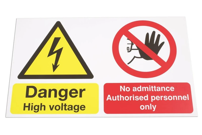 Laser 6639 High Voltage/No Admittance Sign