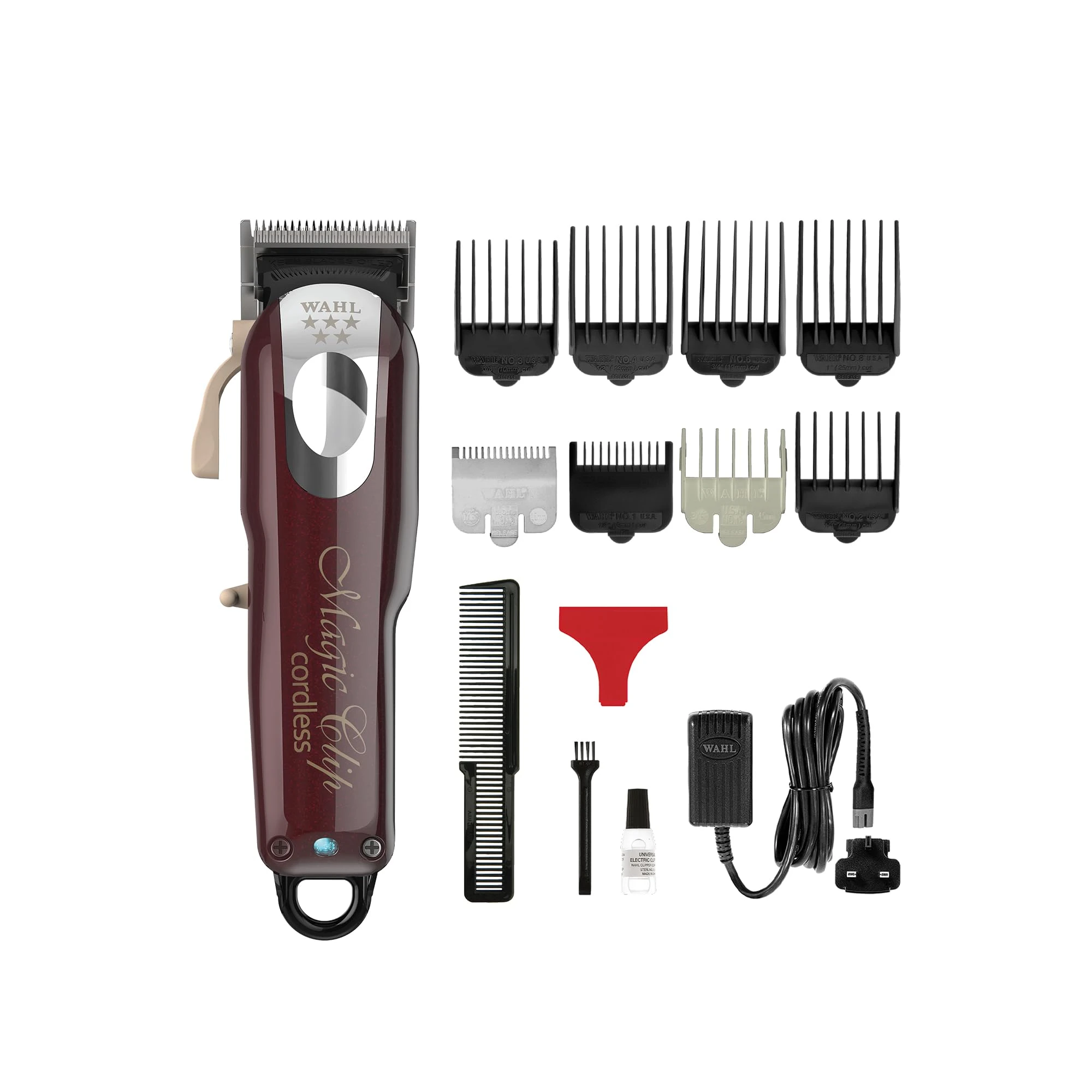 Wahl 5 Star Cordless Magic Clip, Professional Hair Clippers, Pro Haircutting Kit, Clippers for Blunt Cuts, Adjustable Taper Lever, Crunch Blade, Cordless, Lightweight, Barbers Supplies