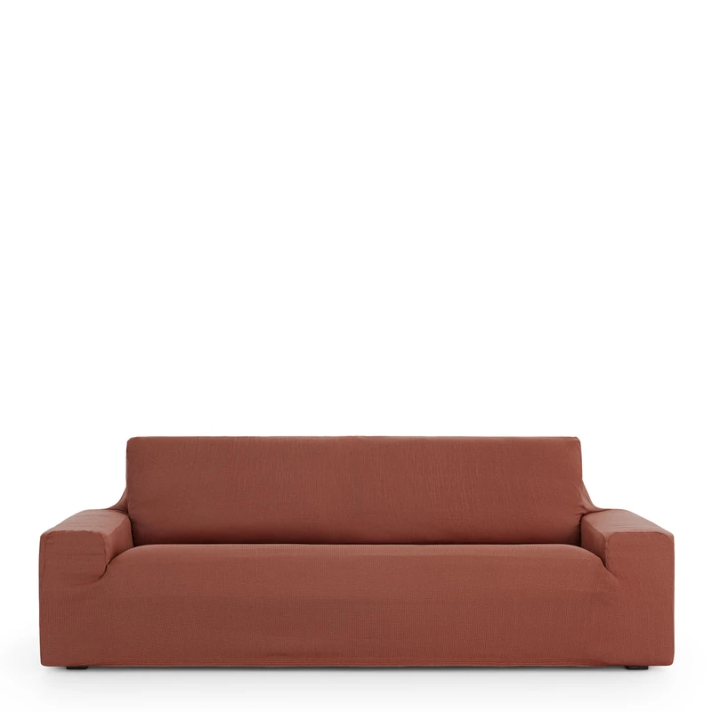 Eysa Ulises Elastic 4 Seat Sofa Cover, Orange,210 to 240 cm/4 Seater