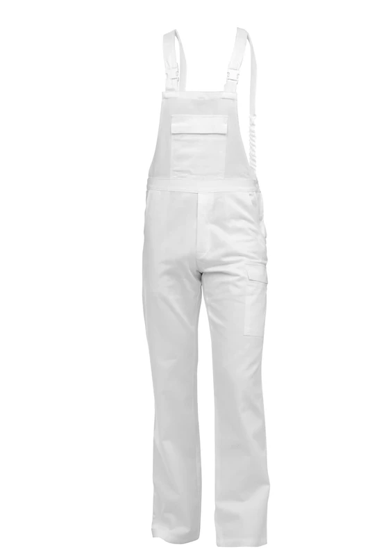 siggi - 'New extra' bib pants in 100% cotton, various colors. Four pockets. Weight per sq.m. gr. 270 - Size: 44 - Variants: white