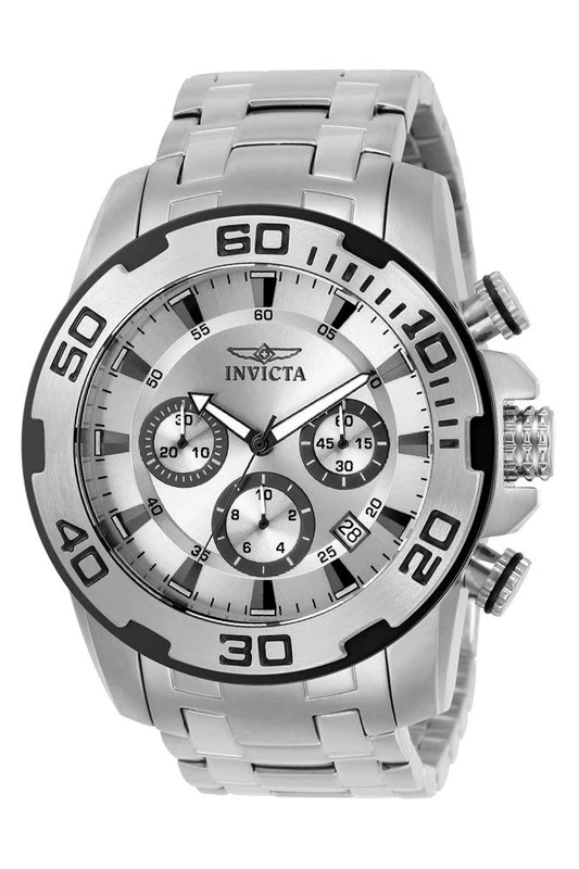 Invicta Pro Diver - SCUBA 22317 Men's Watch - Waterproof - Analogue - Quartz Movement - stainless steel with silver dial - 50mm