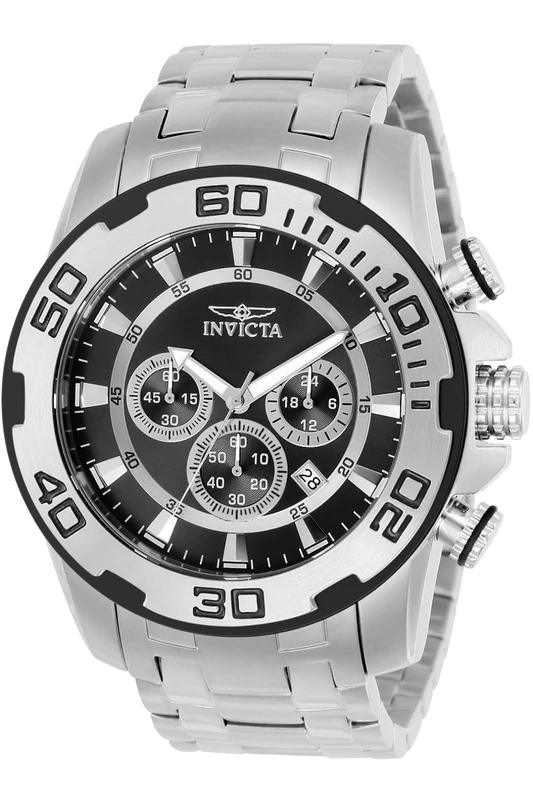 Invicta Pro Diver - SCUBA 22318 Men's Watch - Waterproof - Analogue - Quartz Movement - stainless steel with Black dial - 50mm