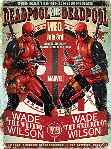Pyramid International "Wade vs Wade Deadpool Canvas Print, Multi-Colour, 60 x 80 x 1.3 cm