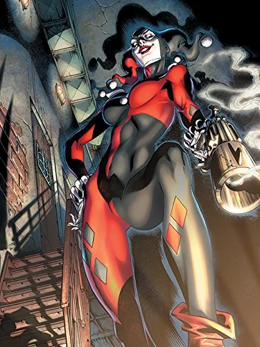 Pyramid International "Gun Smoke Harley Quinn Canvas Print, Multi-Colour, 60 x 80 x 1.3 cm - Image 1