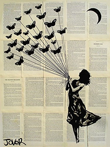 The Art Group "Butterflying Loui Jover Canvas Print, Multi-Colour, 60 x 80 x 1.3 cm