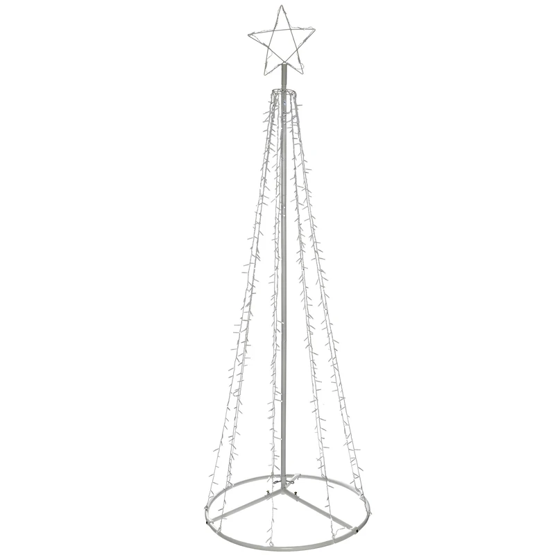 WeRChristmas Pre-Lit LED Waterfall Pop Up Christmas Tree, 200 cm - Bright White