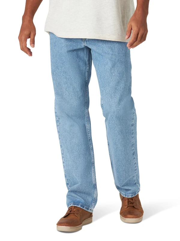 Wrangler Authentics Men's Authentics Big & Tall Classic Relaxed Fit Jean, Stone Bleach, 42W / 29L - Image 1