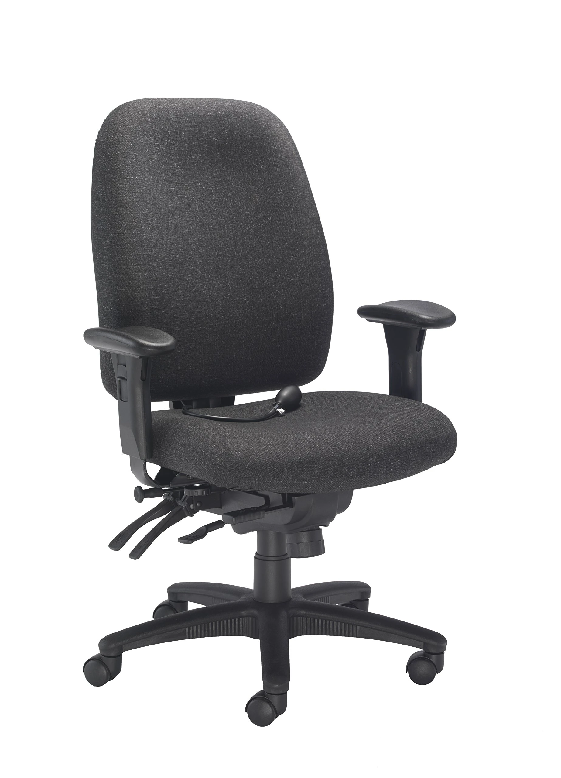 Office Hippo Heavy Duty Ergonomic Office Chair with Back Support, Desk Chair, Back, Seat & Forward Tilt Controls, Lumbar Support Office Chair, Computer Chair Helps Alleviate Back Pain - Charcoal