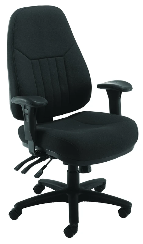 Office Hippo Desk Chair, Ergonomic Heavy Duty Office Chair, Fully Adjustable For Extra Comfort & Support, Tilt Tension Computer Chair For Daily Use, 152kg User Weight - Black - Image 1