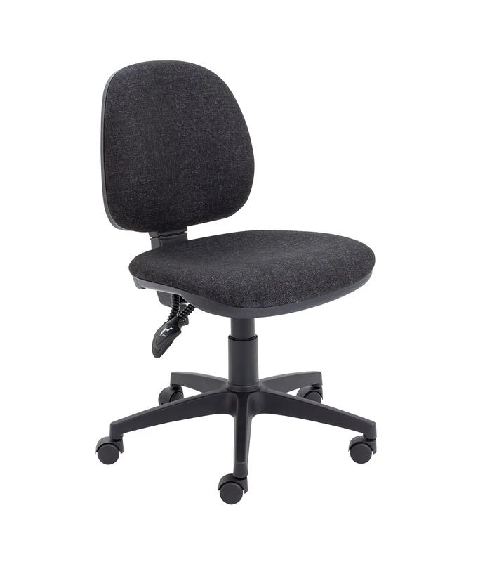 Office Hippo Mid Back Desk Chair, Swivel Home & Office Chair, Height Adjustable Seat & Lumbar Support For Extra Comfort, Computer Chair For Daily Use, Up To 115kg Weight - Charcoal Grey