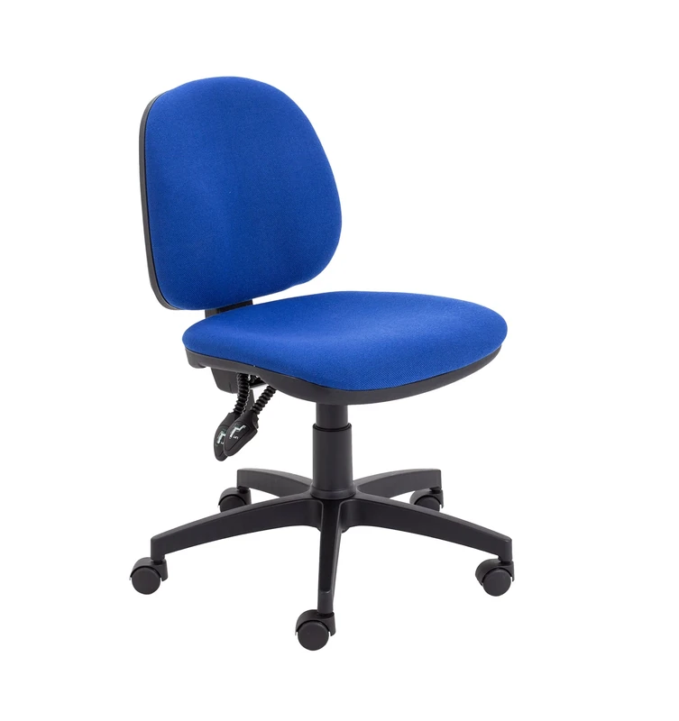 Office Hippo Mid Back Desk Chair, Swivel Home & Office Chair, Height Adjustable Seat & Lumbar Support For Extra Comfort, Computer Chair For Daily Use, Up To 115kg Weight - Royal Blue