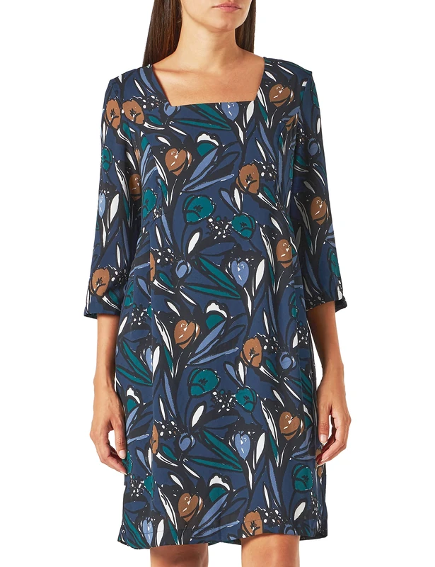 More & More Women's Kleid Dress, Multicolour (Marine Multicolor 3375), 12