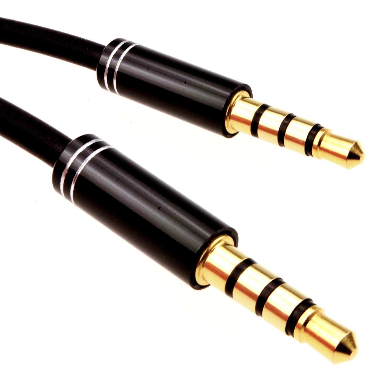 kenable PRO 4 Pole 3.5mm Jack Male Audio Cable TPE RUBBER Lead Gold 1m