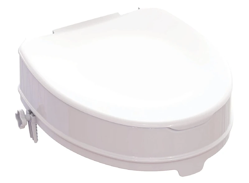 Identités, Ibiza Model Toilet Raiser, Comfortable Anatomical Shape, Quick and Tool-Free Fixing, Easy Maintenance and Disinfection, Improves Toilet Safety, Height 10 cm, Without Lid