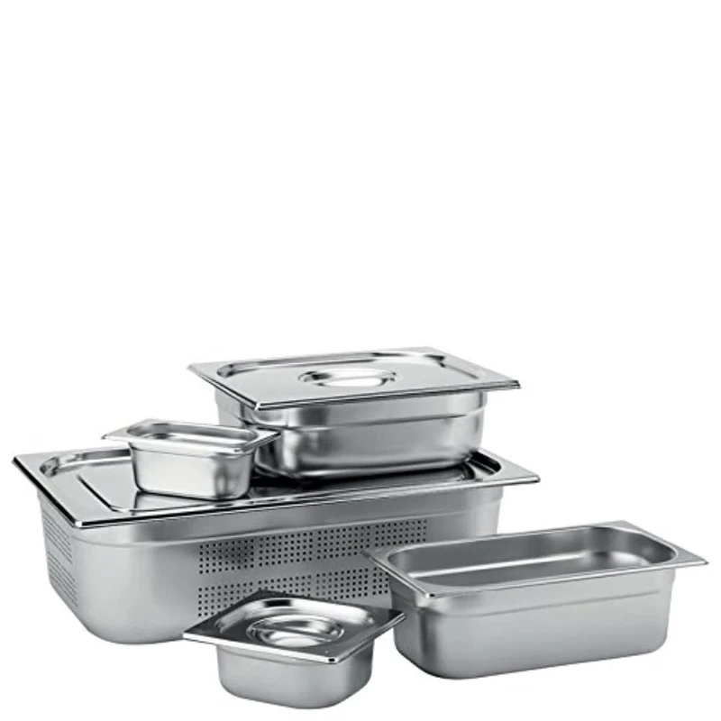 Utopia Stainless Steel Gastronorms, F70040-000000-B01006, Stainless Steel Perforated GN 1/1 Pan 15cm Deep (Box of 6)