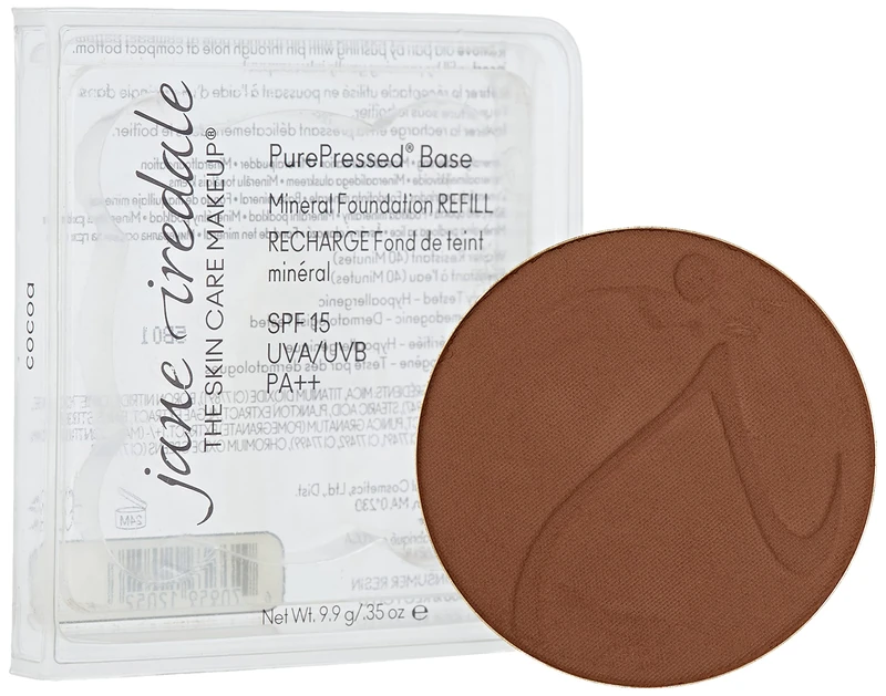 Jane Iredale PurePressed Base SPF 20 Refill, Cocoa, 9.9 g