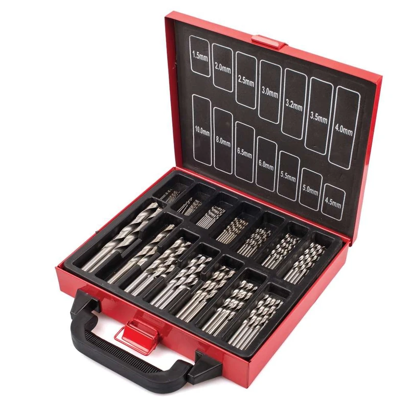 Hilka 49707099 HSS Drill Set Pro Craft - Red (99-Piece)
