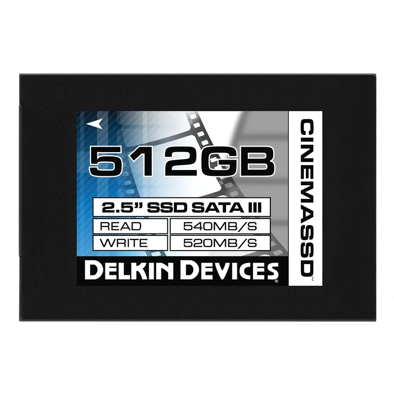 Delkin 512 GB Cinema 2.5-Inch SATA III Solid State Drive - Black