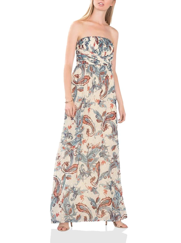 ESPRIT Collection Women's 076EO1E015 Dress, Multicoloured (OFF WHITE 2), 42