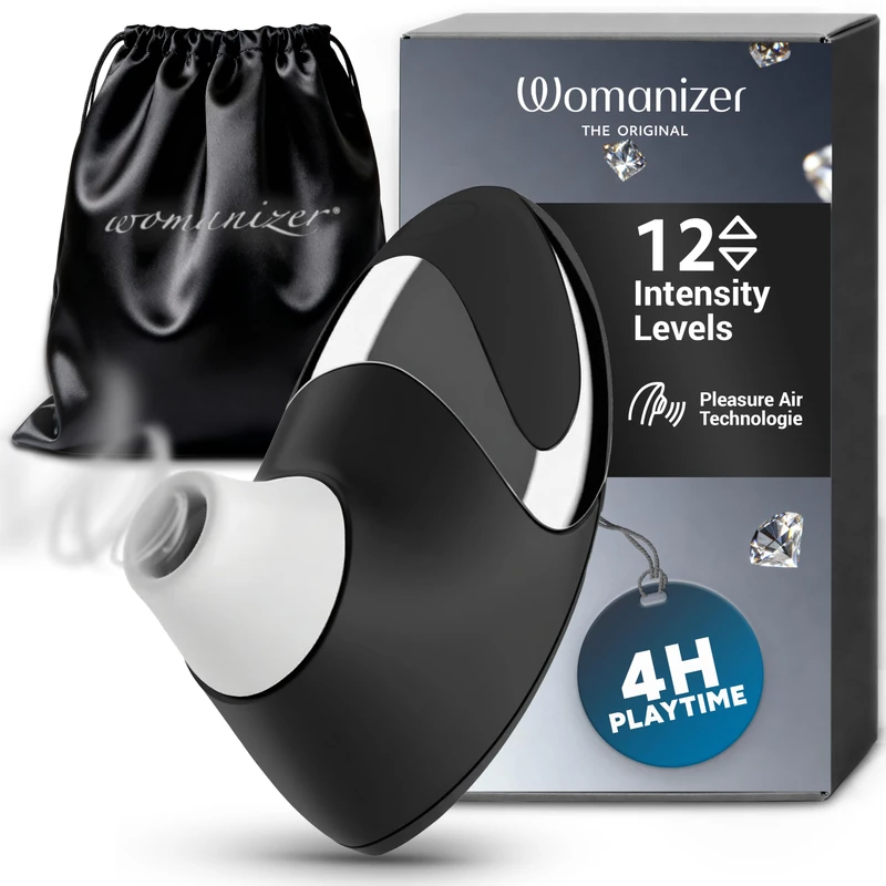 Womanizer W500 Clitoral Sucking Toy - with Swarovski - Clit Stimulator with 12 Suction Speeds - Waterproof Sucker Vibrator - Vibrating Adult Sex Toys for Women - black