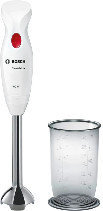 Bosch MSM24100 Immersion blender Stainless steel,White 400W blender - blenders (Plastic, Plastic, Stainless steel, Stainless steel, 50/60 Hz)