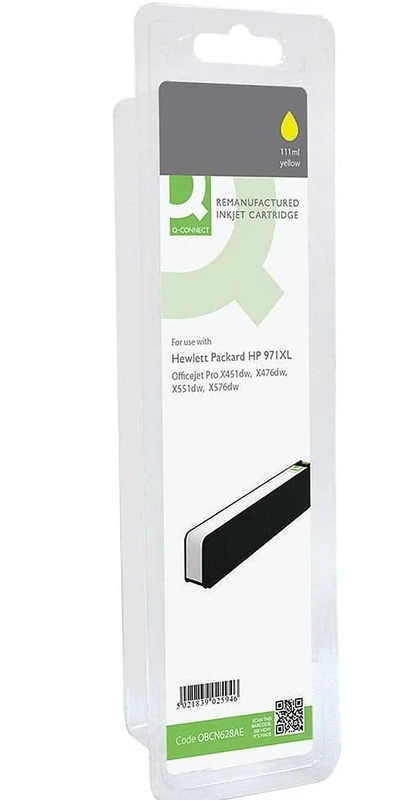 Q-Connect HP 971XL Remanufactured Ink Cartridge High Yield Yellow