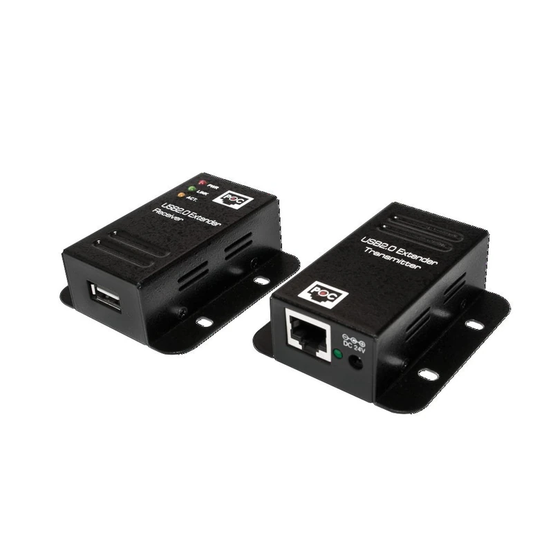 Logilink Extender 1 Porta USB su Cavo Cat.5/5e/6 fino a 50m, PoE