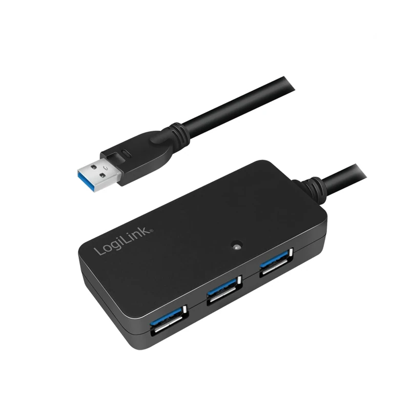 Logilink Estensore di Linea USB3.0 4 Porte 10m Nero