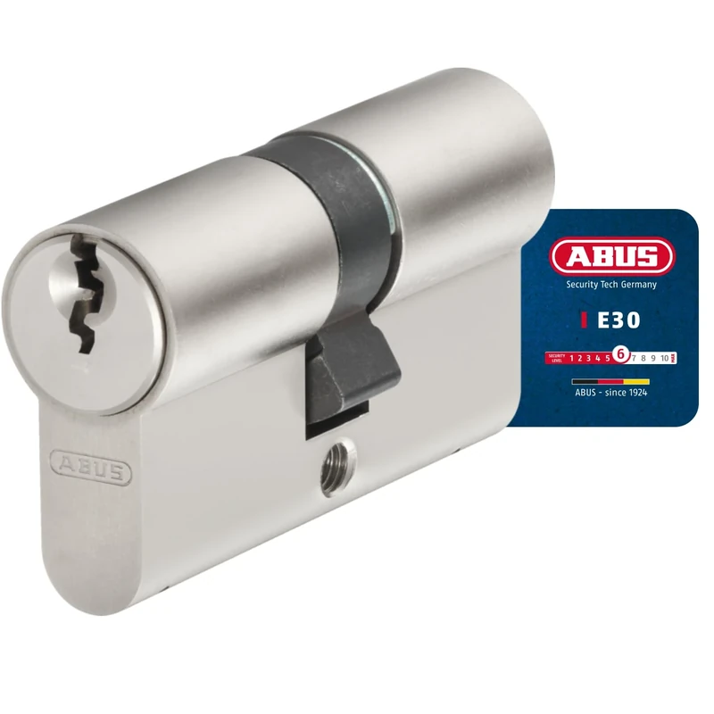 Abus E30NP 40/55 Profile Cylinder with 5 Keys, 18307, Polished Nickel