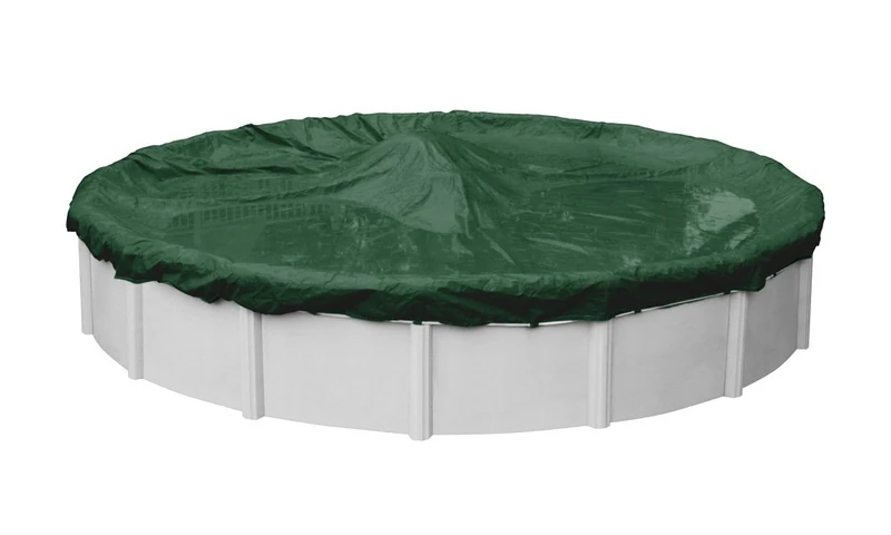 Pool Mate 3218-4PM Green Round Winter Pool Cover, 18-ft. Pool