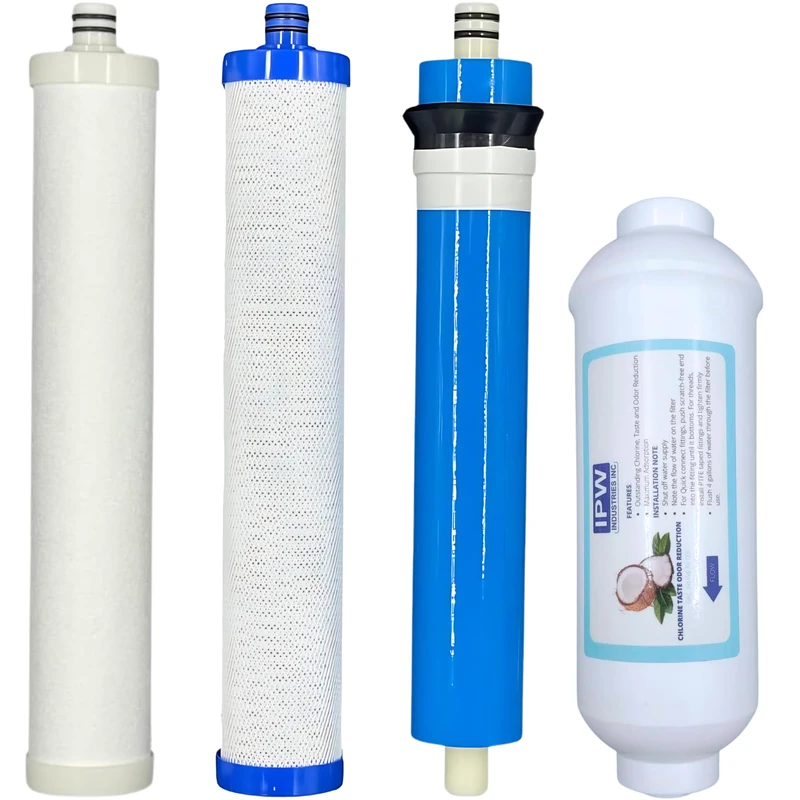 IPW Industries Inc AC30 RO Filters, Carbon,Coconut Shell, Multi, 4 Piece Set