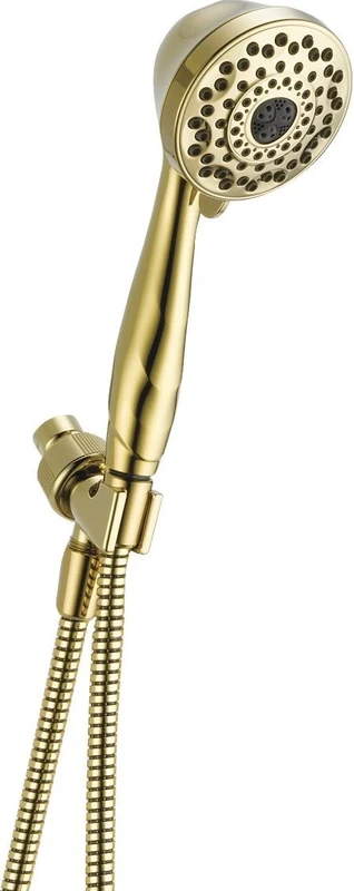 Delta Faucet 59346-PB-PK Premium 7-Setting Shower Mount Hand Shower, Polished Brass,