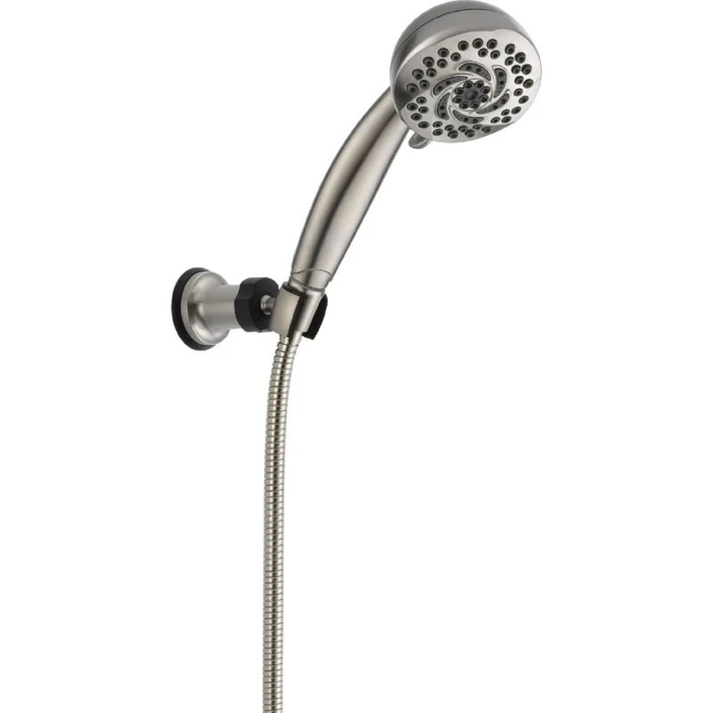 Delta 55436-SS-PK Premium 5-Setting Fixed Wall Mount Hand Shower, Stainless