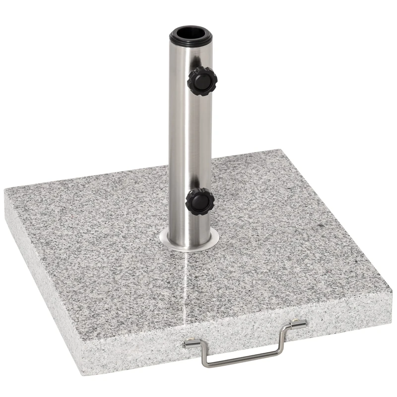 Outsunny 25kg Marble Garden Umbrella Base with Wheels