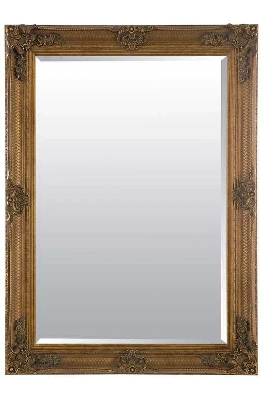 Mirror Abbey Gold Shabby Chic Rectangle Antique Framed Wall (44"x32")