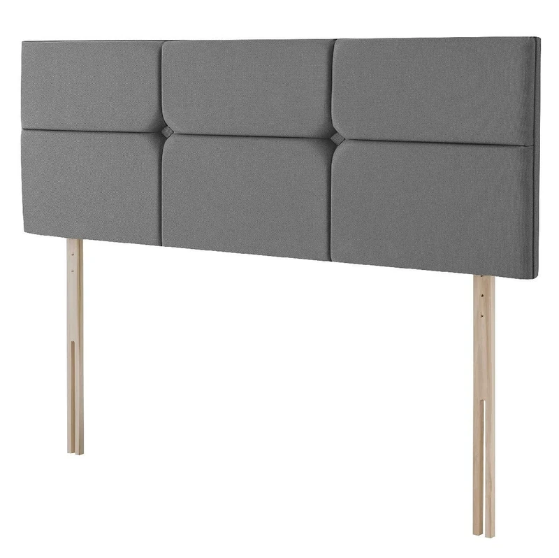 Silentnight Castello Upholstered Headboard, Slate Grey Fabric, Single