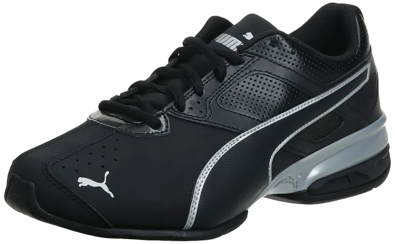 PUMA Men's Bowl 6 Sneaker, Black Silver, 11 UK