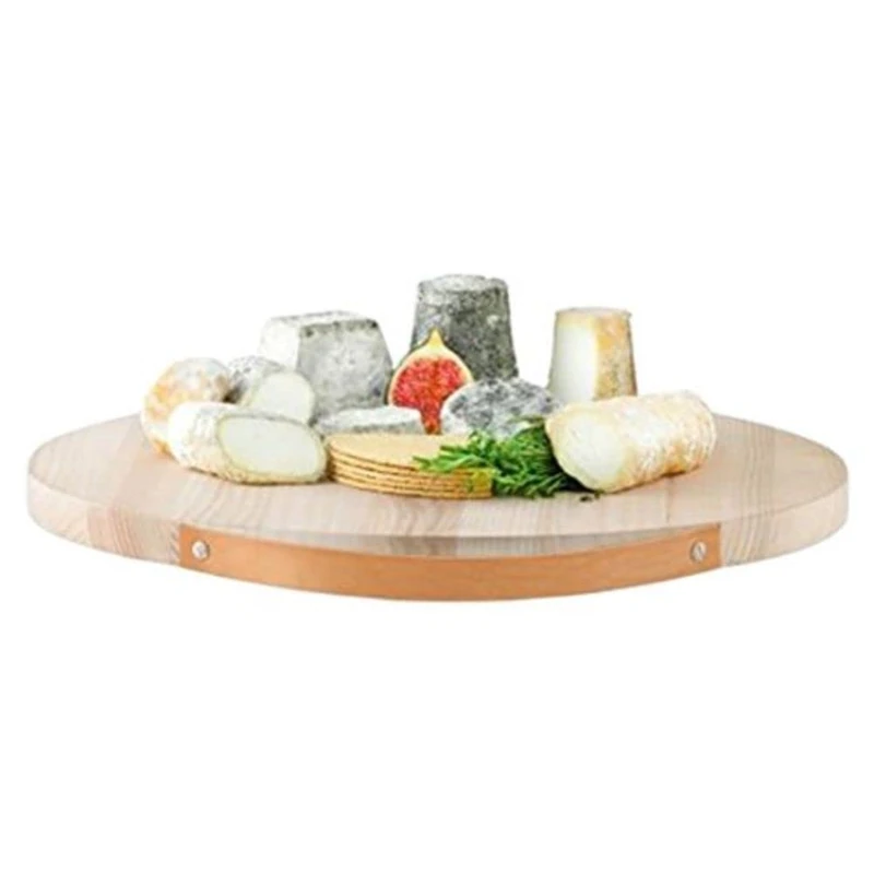LSA International Utility Board Ash & Leather Handle Ø45cm| 1 Unit | Hand Planed Wood | UT43