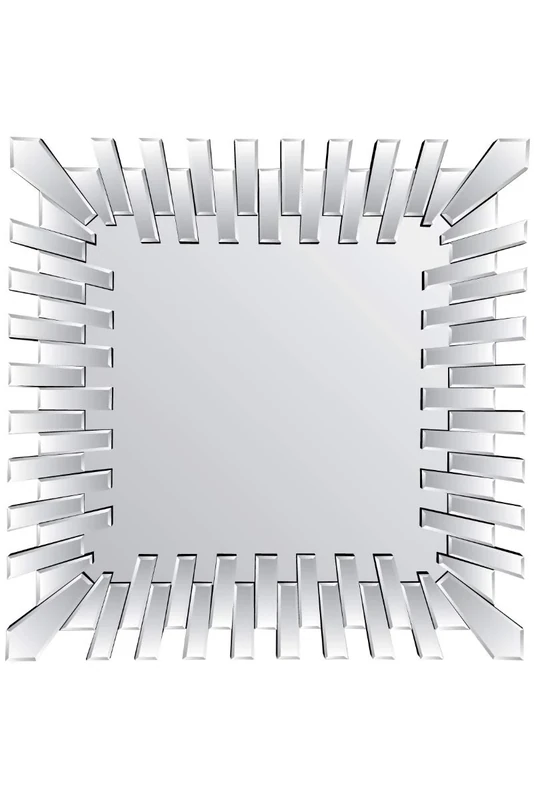 MirrorOutlet Modern Unique 3D Sunburst All Glass Venetian Square Wall Mirror 3Ft Or 91cm New