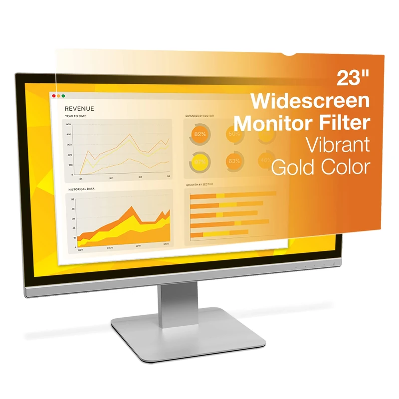 3M Widescreen Privacy Filter for 23-Inch Monitor - Gold