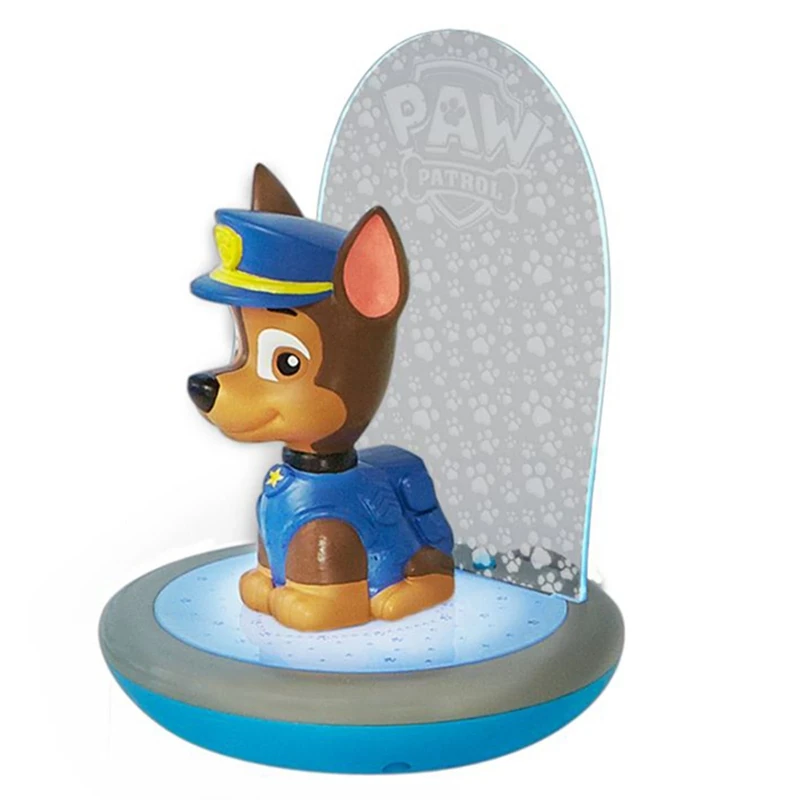 Paw Patrol Official Magic Night Light - Chase Kids Bedtime Torch and Projector by Go Glow, Multi-Coloured Cartoon Childrens Bedroom Bedside Lighting, Battery Powered