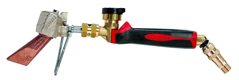 Express 63778 Butane Gas Torch with Flame Torch Plumbwork Soldering Iron Consisting of 1 Nozzle with Breakdown + 1 Handle with Quick and Angled Rotating Connector, No