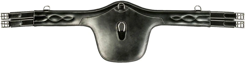 HKM 4057052007507 Saddle Girth with Chest Protection Soft 9100 Black 130