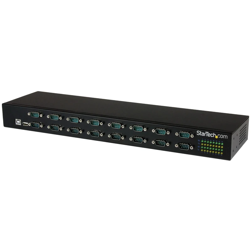 StarTech.com USB to Serial Hub - 16 Port - COM Port Retention - Rack Mount and Daisy Chainable - USB to RS232 Hub, TAA